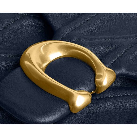 NWT Coach Navy Blue Times Square Tabby, Crossbody bag with brushed gold hardware - Picture 4 of 5